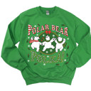  Vintage Retro Style Polar Bear Polka Christmas Bears - Comfy Drop Shoulder Sweatshirt