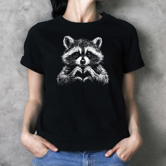 Heart Raccoon Valentines Day - Sweatshirts, T-shirts, or Longsleeves