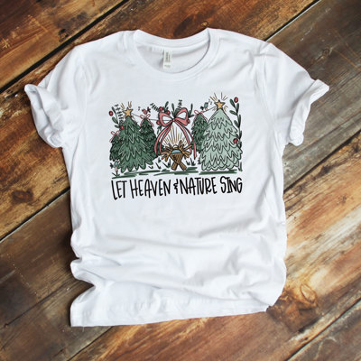 Let Heaven And Nature Sing Christmas Nativity - Soft Bella Canvas T-Shirt
