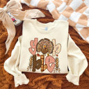  Cute Gobble Turkey Thanksgiving Fall - Comfy Drop Shoulder Sweatshirt