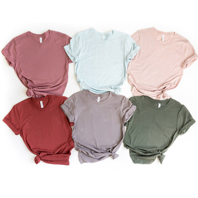 80+ Colors - T-Shirt (Crewneck) | 100% Cotton Solid Colors Jersey Tee (Unisex) | Bella Canvas