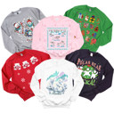  Total Throwback!  - 1990's PRINTED Christmas Teddy Bear Sweatshirts - Sweatshirt (Crewneck)  Poly-Cotton Colors (Unisex)  Gildan