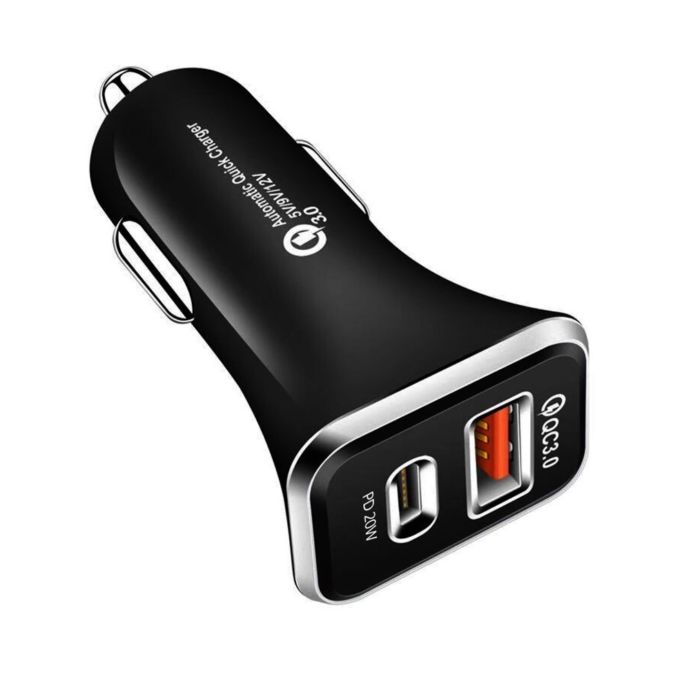 Universal 36W Fast Car Charger with USB-C PD & USB-A Ports