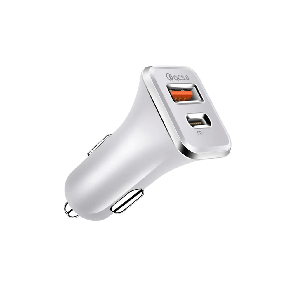 Universal 36W Fast Car Charger with USB-C PD & USB-A Ports