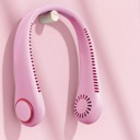 Pink 3-Speed Rechargeable Bladeless Neck Fan