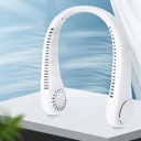 White 3-Speed Rechargeable Bladeless Neck Fan