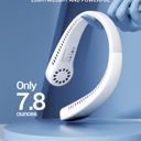 White 3-Speed Rechargeable Bladeless Neck Fan