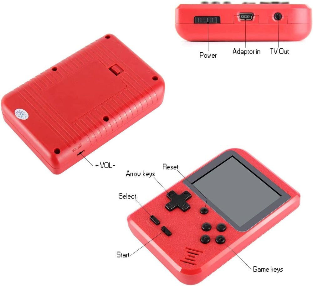 Handheld Game Console with 400 Built-In Games & Controller - 5 Colors