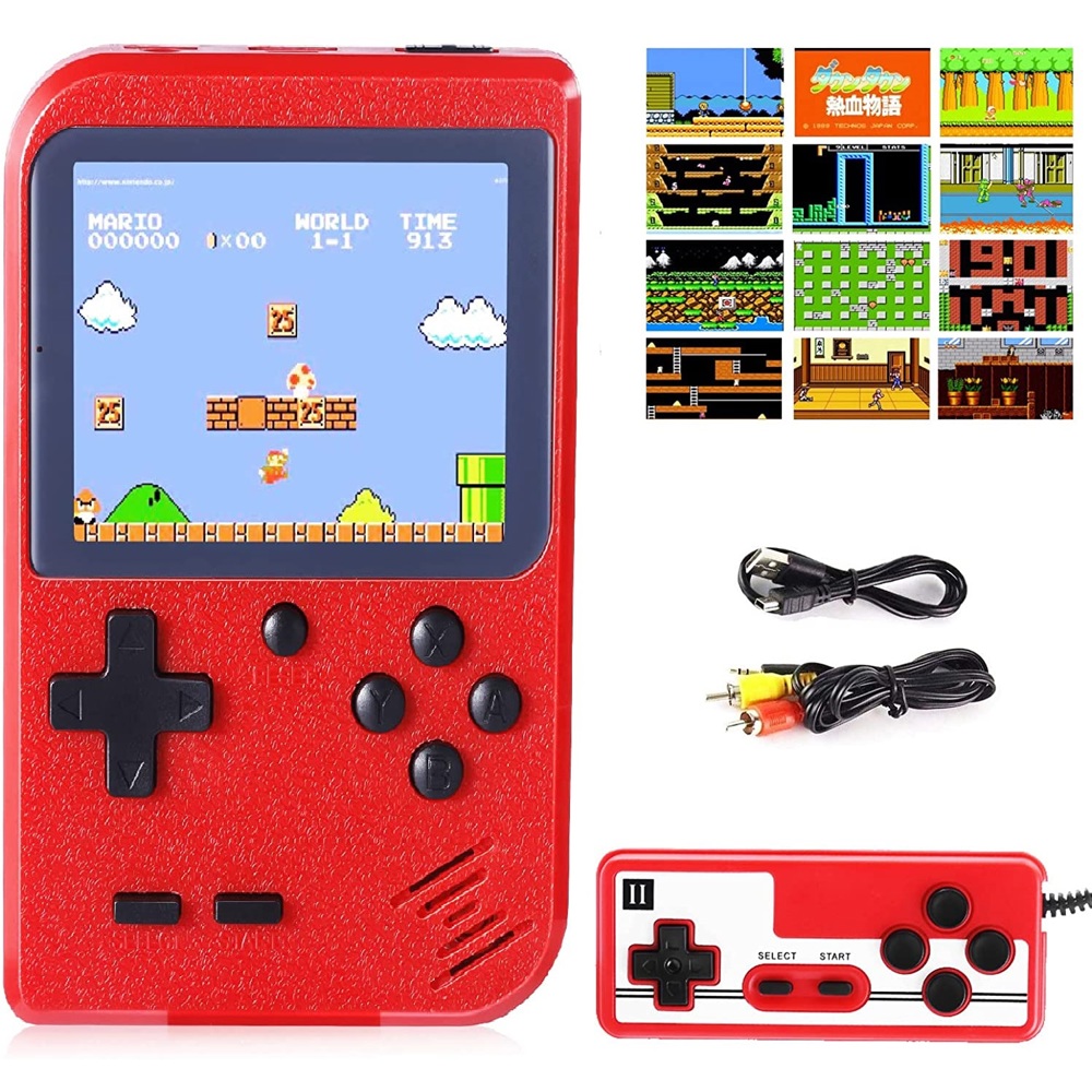 Handheld Game Console with 400 Built-In Games & Controller - 5 Colors