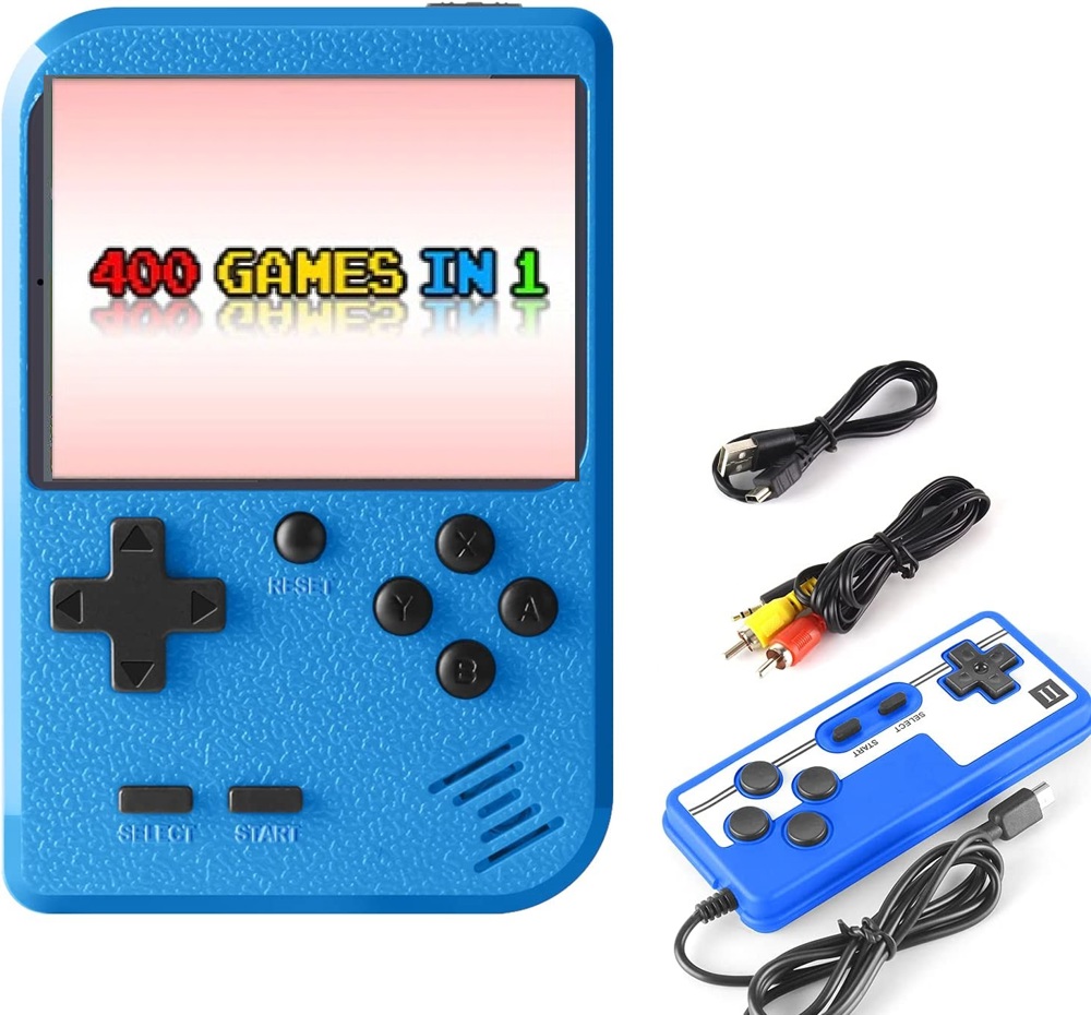 Handheld Game Console with 400 Built-In Games & Controller - 5 Colors