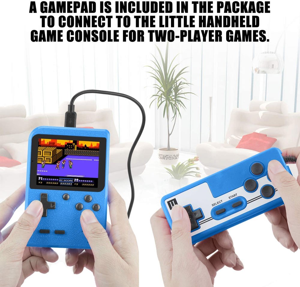 Handheld Game Console with 400 Built-In Games & Controller - 5 Colors