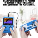 Blue Handheld Game Console with 400 Built-In Games & Controller - 5 Colors