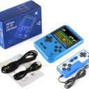 Blue Handheld Game Console with 400 Built-In Games & Controller - 5 Colors