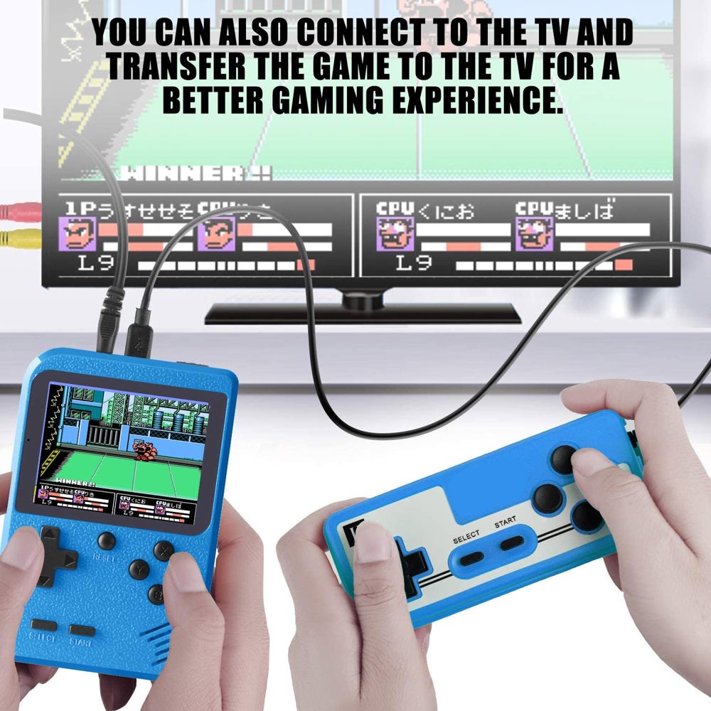 Handheld Game Console with 400 Built-In Games & Controller - 5 Colors