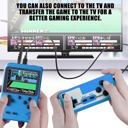 Blue Handheld Game Console with 400 Built-In Games & Controller - 5 Colors