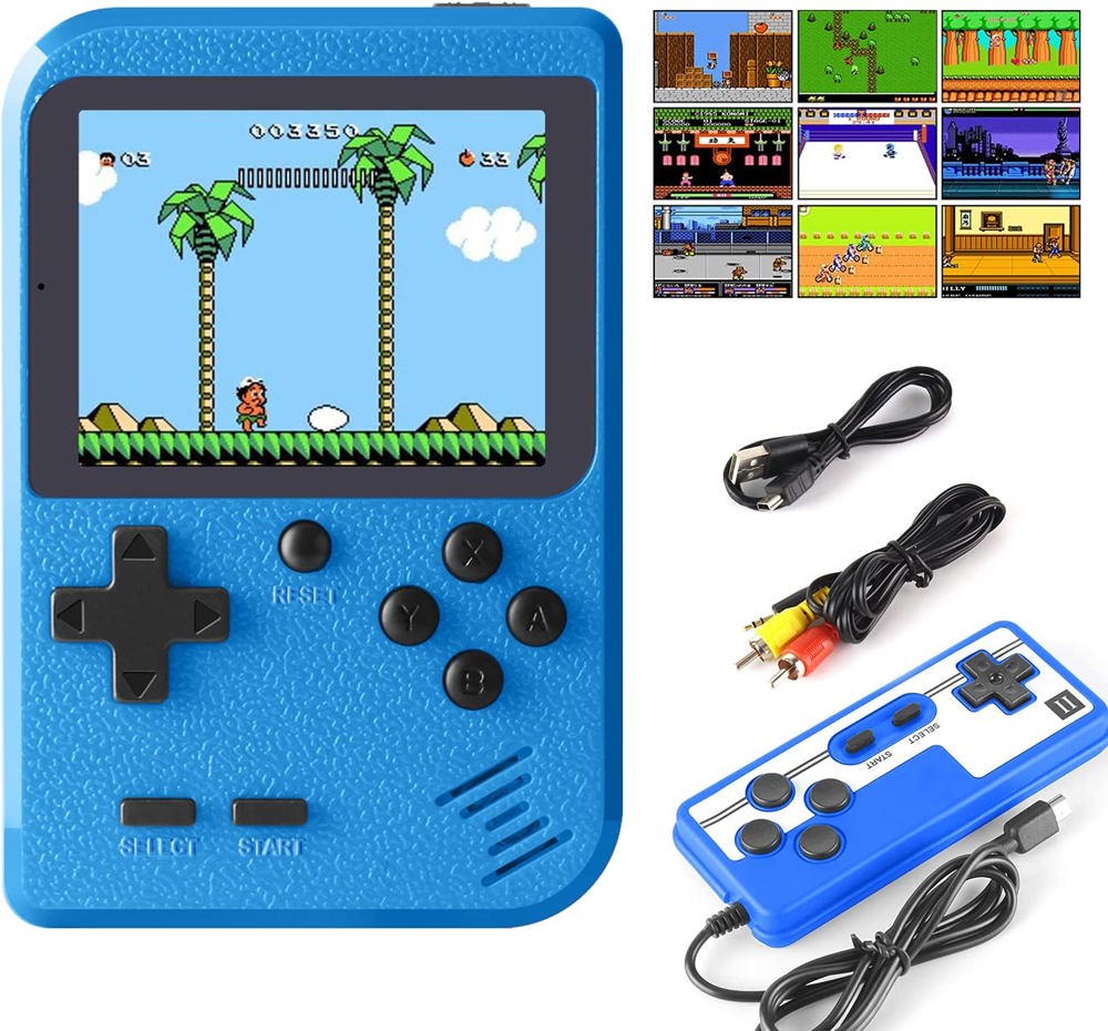 Handheld Game Console with 400 Built-In Games & Controller - 5 Colors