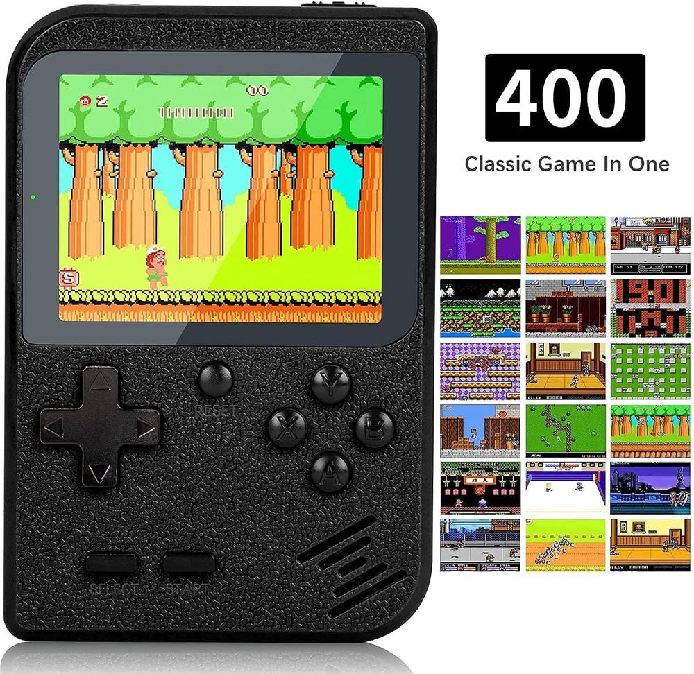 Handheld Game Console with 400 Built-In Games & Controller - 5 Colors