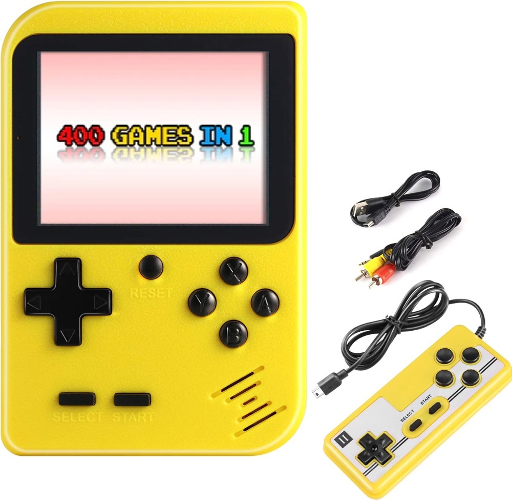 Handheld Game Console with 400 Built-In Games & Controller - 5 Colors