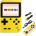 Yellow Handheld Game Console with 400 Built-In Games & Controller - 5 Colors