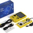 Yellow Handheld Game Console with 400 Built-In Games & Controller - 5 Colors