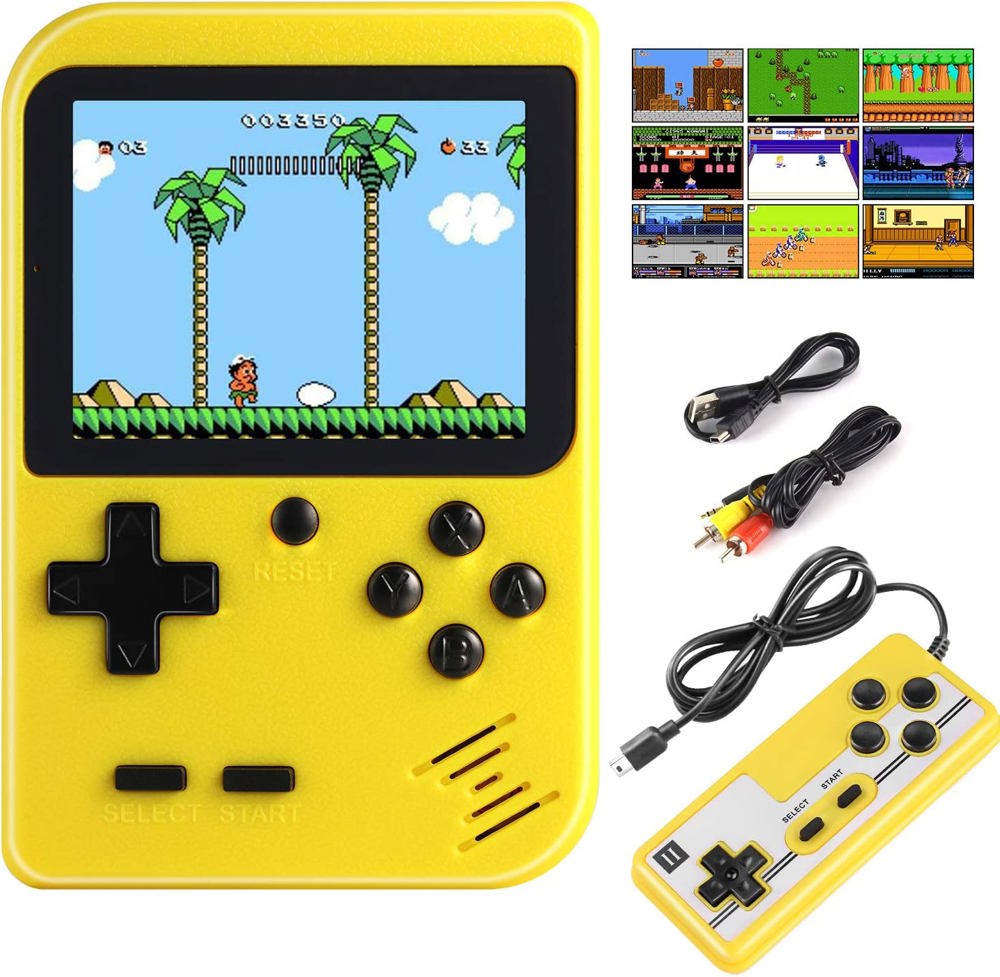 Handheld Game Console with 400 Built-In Games & Controller - 5 Colors