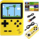 Yellow Handheld Game Console with 400 Built-In Games & Controller - 5 Colors