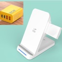 White 3-in-1 Charging Station for Qi-Compatible Devices