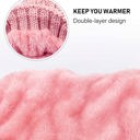 Pink Unisex Warm Fleece-Lined Beanie & Neck Warmer Set