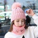 Pink Unisex Warm Fleece-Lined Beanie & Neck Warmer Set