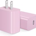 Pink (2-Pack) 20W Fast Type-C PD Wall Charger Adapter