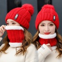 Red Unisex Warm Fleece-Lined Beanie & Neck Warmer Set