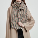 Beige-Multi Soft & Warm Oversized Plaid Scarves