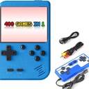 Blue Handheld Game Console with 400 Built-In Games & Controller - 5 Colors