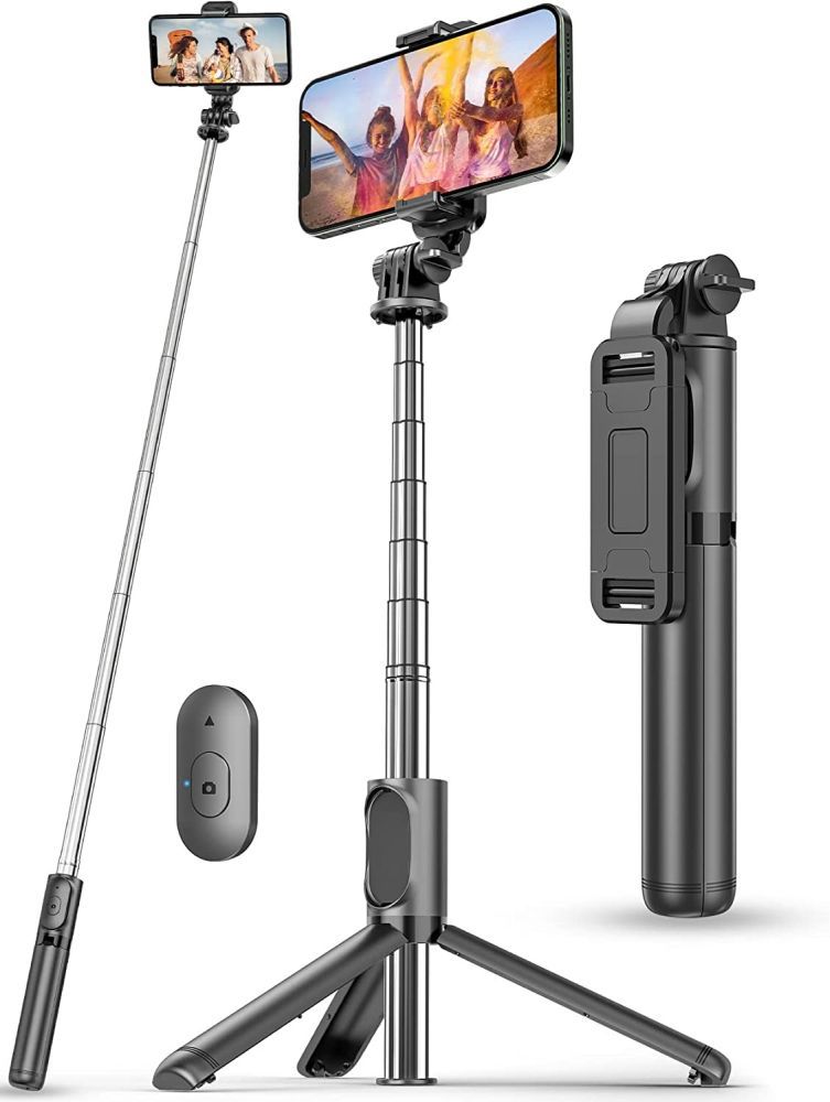 Portable Selfie Stick & Extendable Tripod with Remote