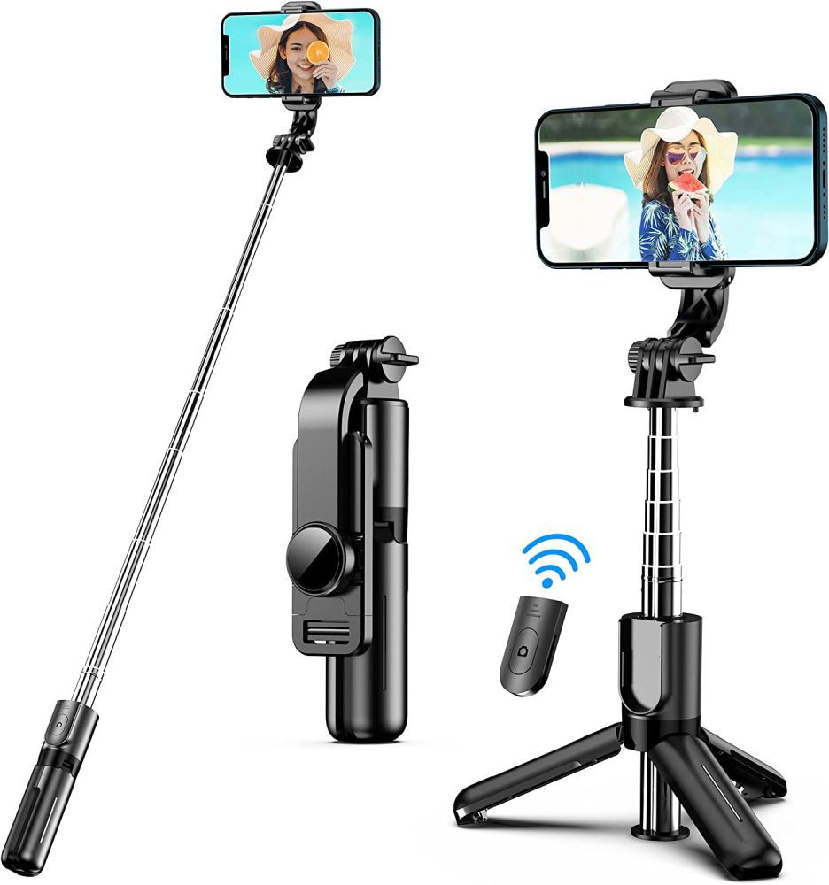 Portable Selfie Stick & Extendable Tripod with Remote