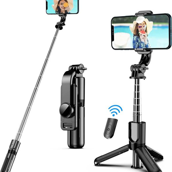 Portable Selfie Stick & Extendable Tripod with Remote