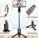  Portable Selfie Stick & Extendable Tripod with Remote