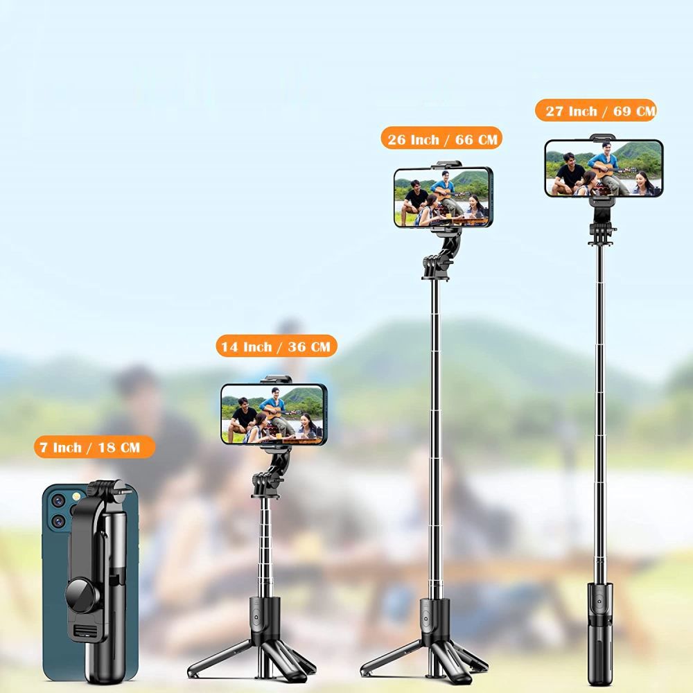 Portable Selfie Stick & Extendable Tripod with Remote