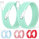  (2-Pack) 6-Foot USB-C to USB-C 3A Fast Charging Braided Charge Cord