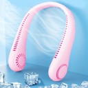 Pink 3-Speed Rechargeable Bladeless Neck Fan