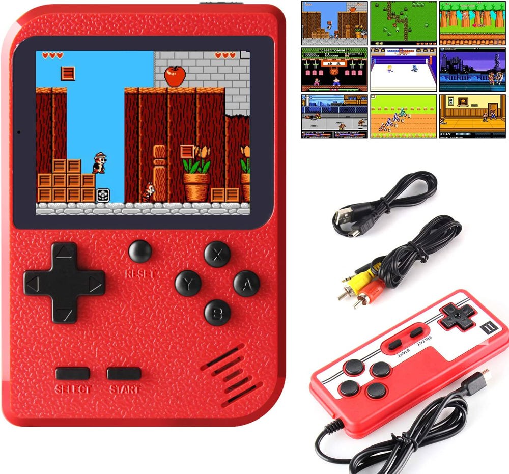 Handheld Game Console with 400 Built-In Games & Controller - 5 Colors