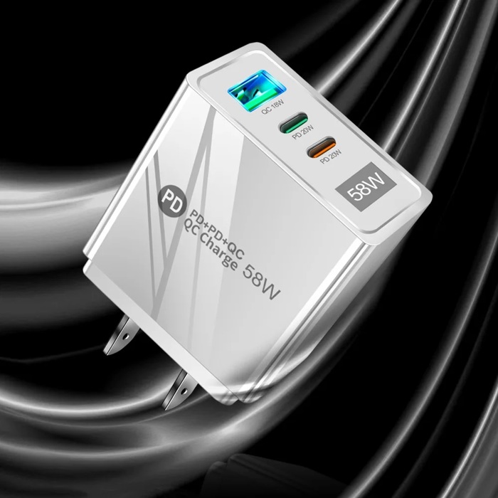 3-Port Universal 58W Fast USB Charger