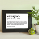 5x7 Cavapoo Doodle Dog Dictionary Definition Prints 5 x 7