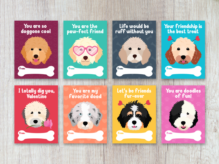 Valentine's Day Cards Kids - Printed Set of 24