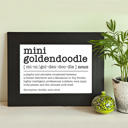 5x7 Mini Goldendoodle Doodle Dog Dictionary Definition Prints 5 x 7