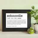 5x7 Schnoodle Doodle Dog Dictionary Definition Prints 5 x 7