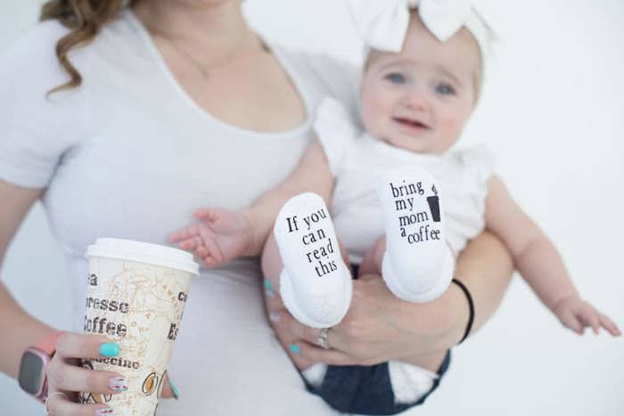 If You Can Read This Bring My Mom A Coffee Baby Socks