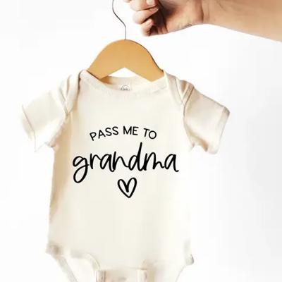 Pass Me to Grandma Baby Bodysuit | Gender Neutral Baby Bodysuit | Pregnancy Announcement to Grandparents | Gifts for New Grandparents