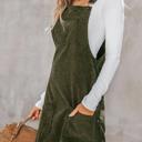  MY DREAM LIFE | Front Pockets Corduroy Overall Dress