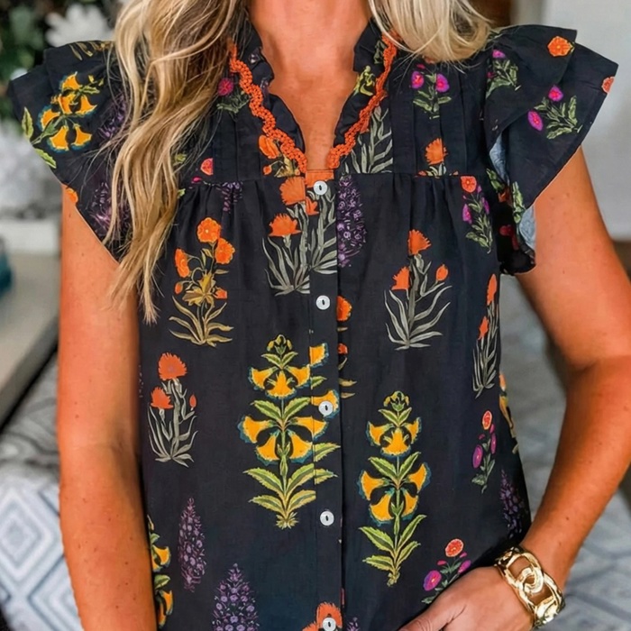 Flora Charm Lace Blouse | S-XL